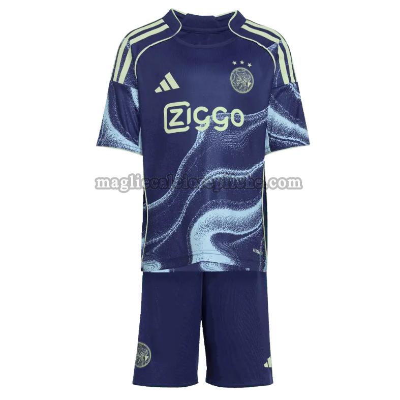 seconda maglie calcio bambino ajax 2025 2026 blu