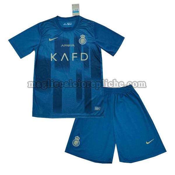 seconda maglie calcio bambino al-nassr fc 2023 2024 blu