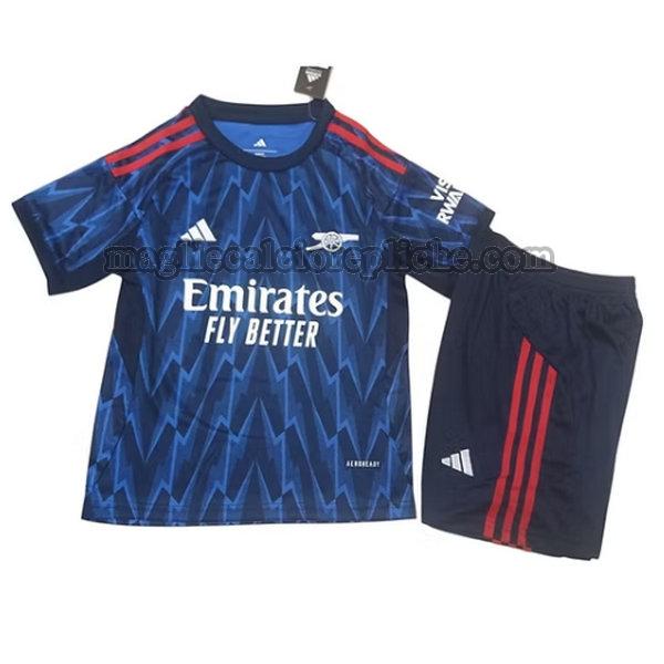 seconda maglie calcio bambino arsenal 2025 2026 blu