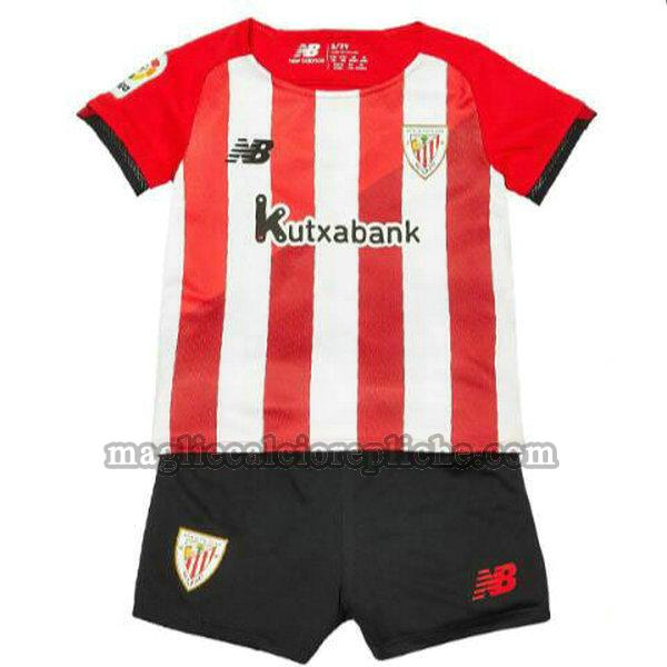 seconda maglie calcio bambino athletic bilbao 2021 2022 bianco rosso