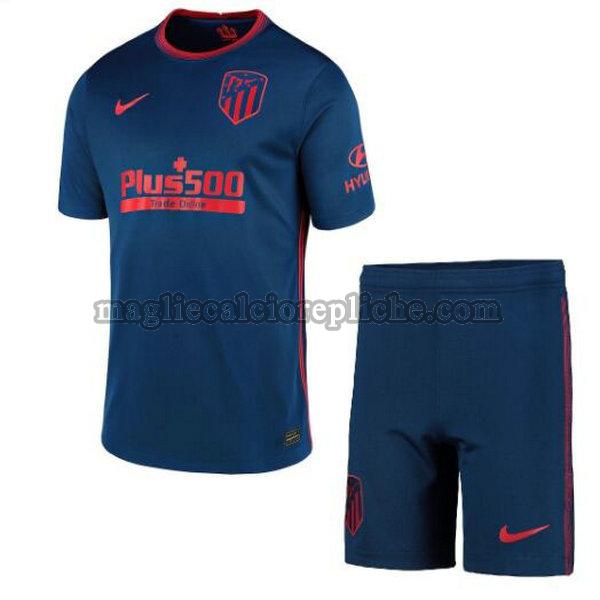 seconda maglie calcio bambino atlético madrid 2020-2021 blu