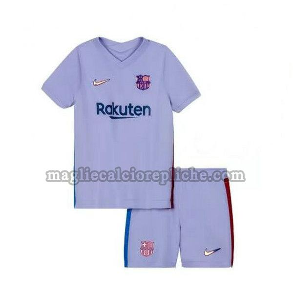 seconda maglie calcio bambino barcellona 2021 2022 bianco