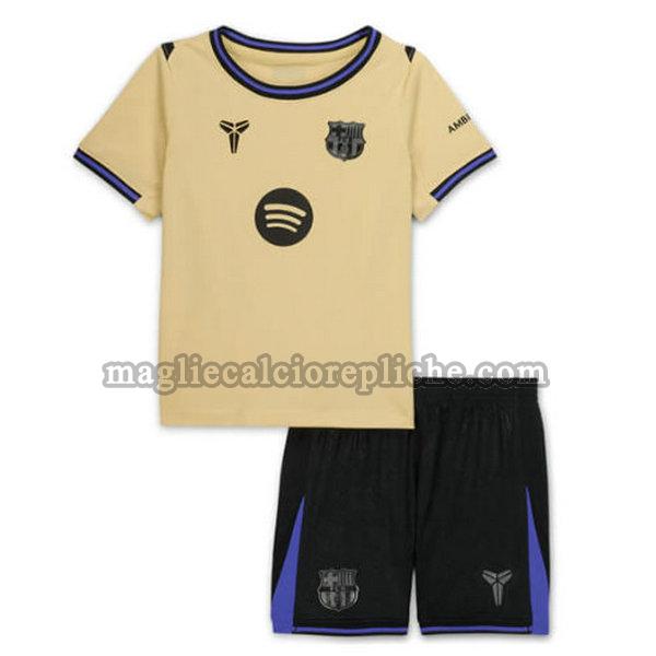 seconda maglie calcio bambino barcellona 2025 2026 giallo
