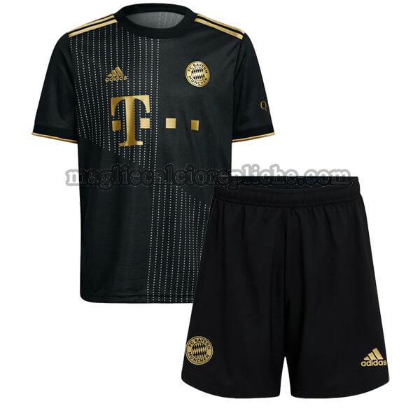 seconda maglie calcio bambino bayern münchen 2021 2022 nero