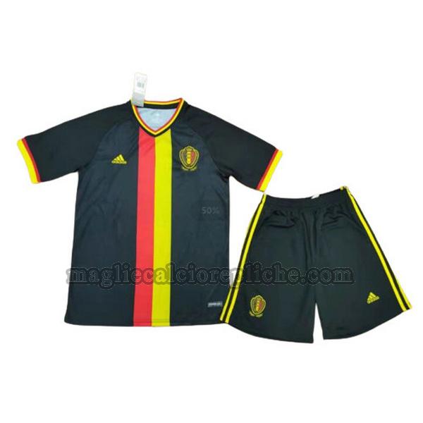 seconda maglie calcio bambino belgio 2022 nero