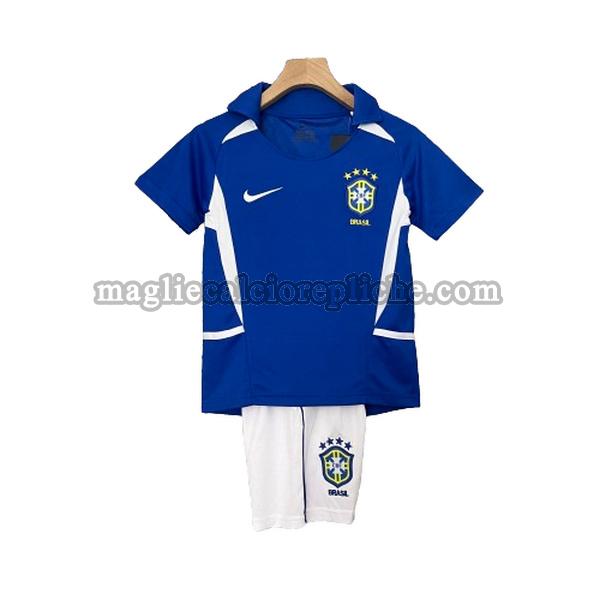seconda maglie calcio bambino brasile 2002 blu