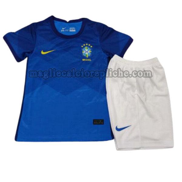 seconda maglie calcio bambino brasile 2020 blu