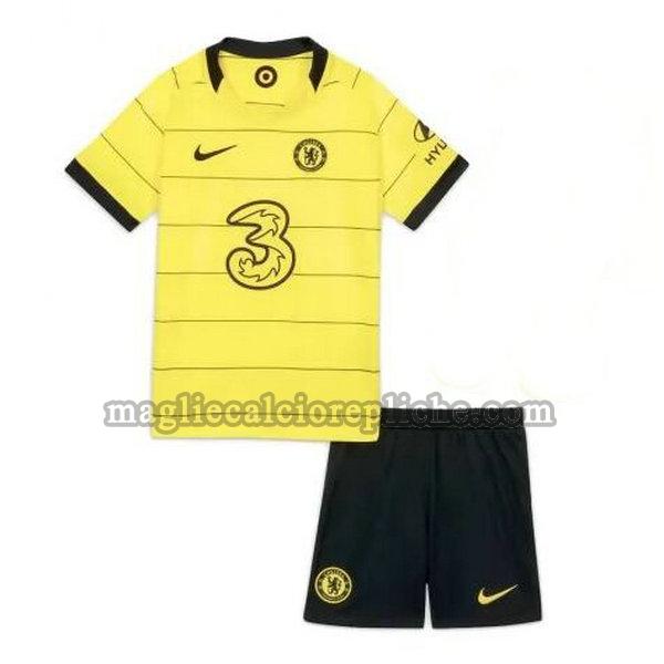 seconda maglie calcio bambino chelsea 2021 2022 giallo