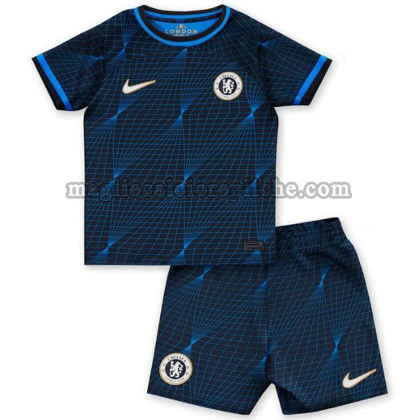 seconda maglie calcio bambino chelsea 2023 2024 blu