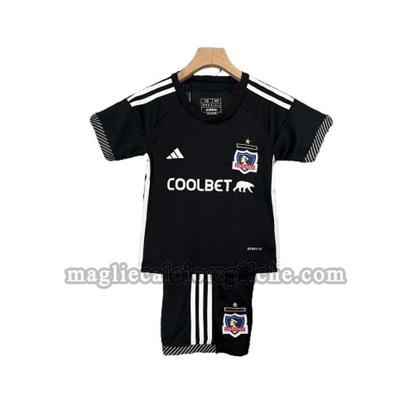 seconda maglie calcio bambino colo-colo 2024 2025 nero