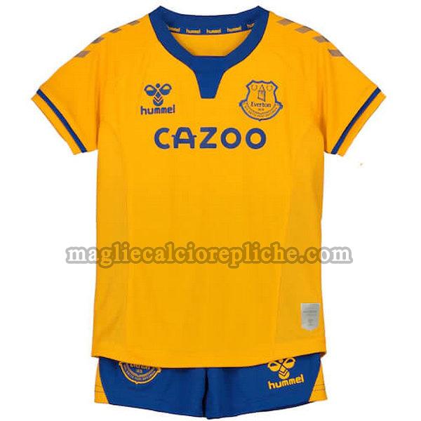 seconda maglie calcio bambino everton 2020-2021 giallo