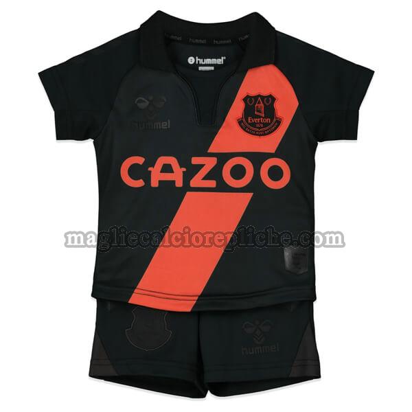 seconda maglie calcio bambino everton 2021 2022 nero