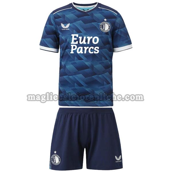 seconda maglie calcio bambino feyenoord 2023 2024 blu