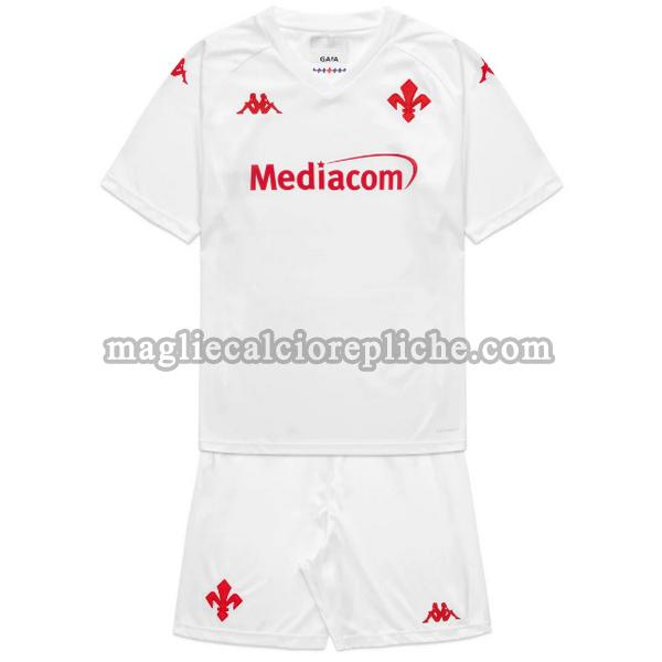 seconda maglie calcio bambino fiorentina 2024 2025 bianco