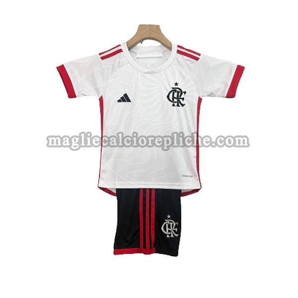 seconda maglie calcio bambino flamengo 2024 2025 bianco