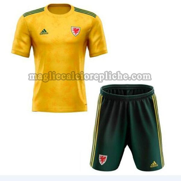 seconda maglie calcio bambino galles 2021 2022 giallo