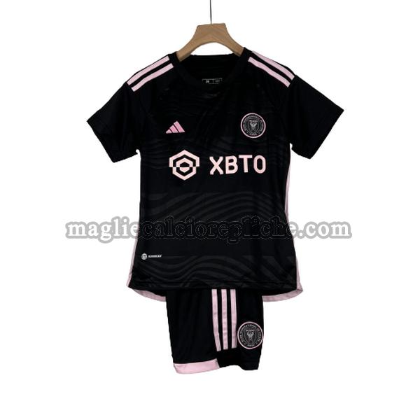 seconda maglie calcio bambino inter miami cf 2023 2024 nero