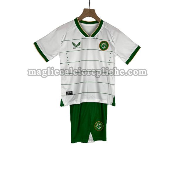 seconda maglie calcio bambino irlanda 2023 2024 bianco