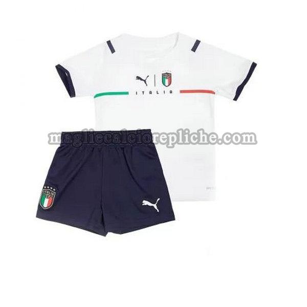 seconda maglie calcio bambino italia 2021 2022 bianco