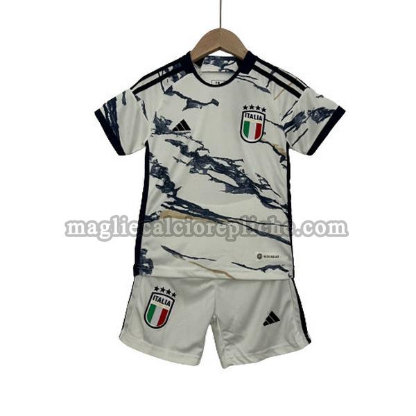 seconda maglie calcio bambino italia 2023 bianco