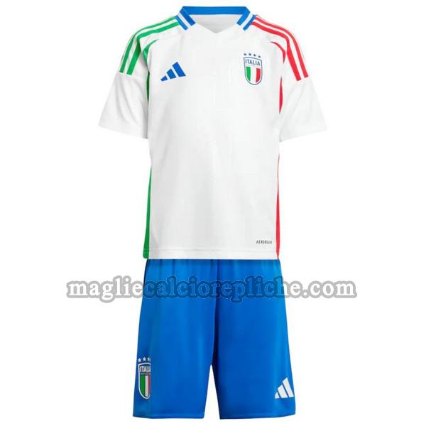seconda maglie calcio bambino italia 2024 bianco