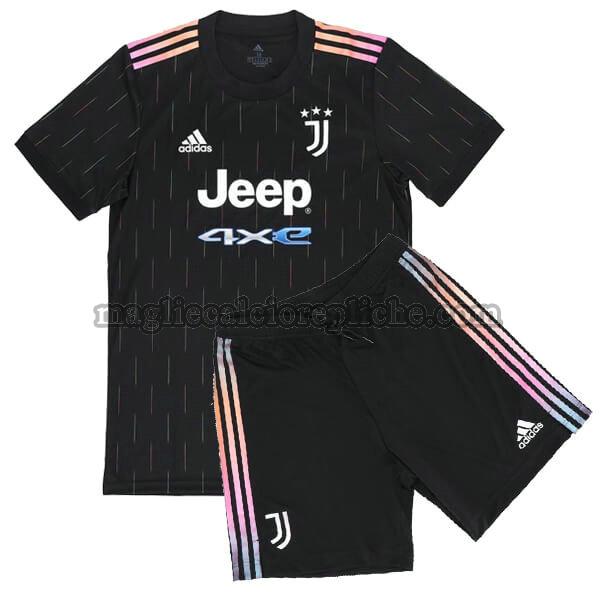 seconda maglie calcio bambino juventus 2021 2022 nero