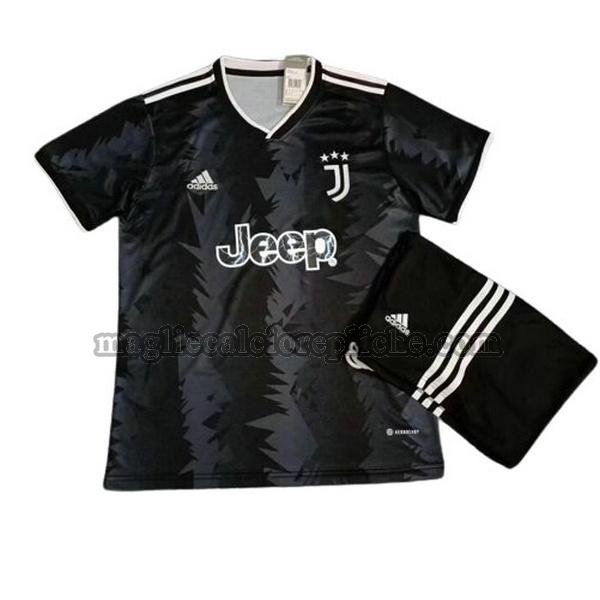 seconda maglie calcio bambino juventus 2022 2023 nero