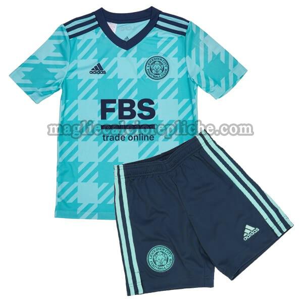 seconda maglie calcio bambino leicester city 2021 2022 verde