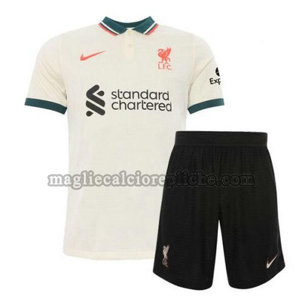 seconda maglie calcio bambino liverpool 2021 2022 giallo