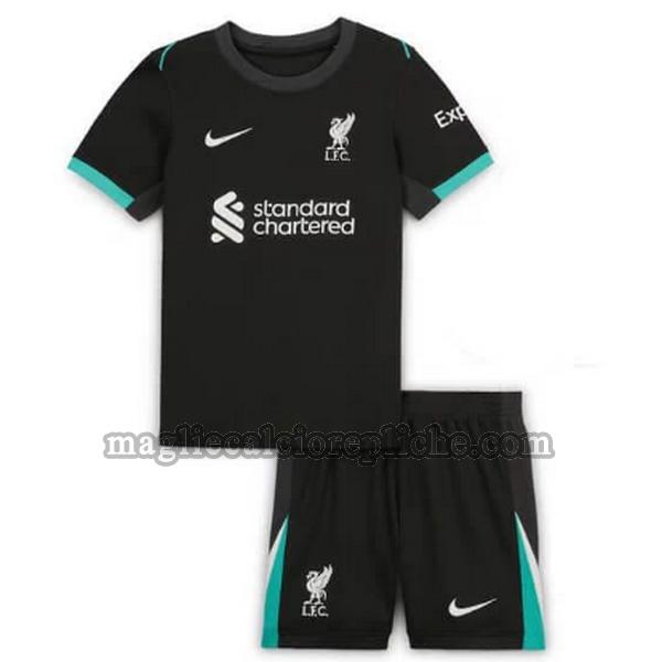 seconda maglie calcio bambino liverpool 2024 2025 nero