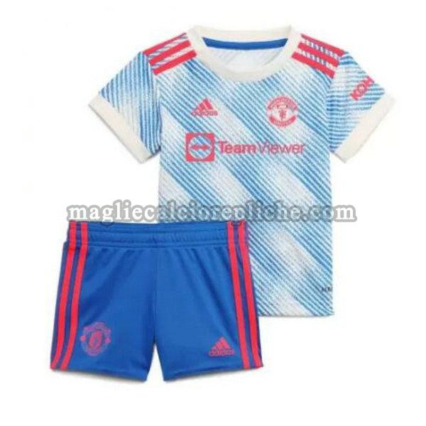 seconda maglie calcio bambino manchester united 2021 2022 blu