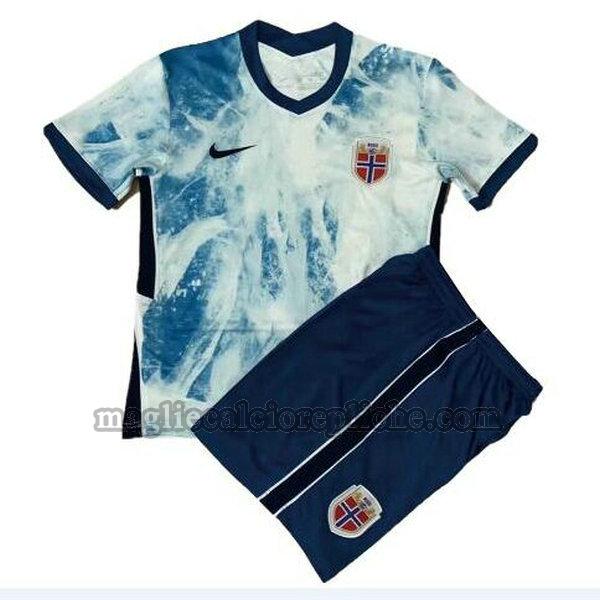 seconda maglie calcio bambino norvegia 2021 2022 blu