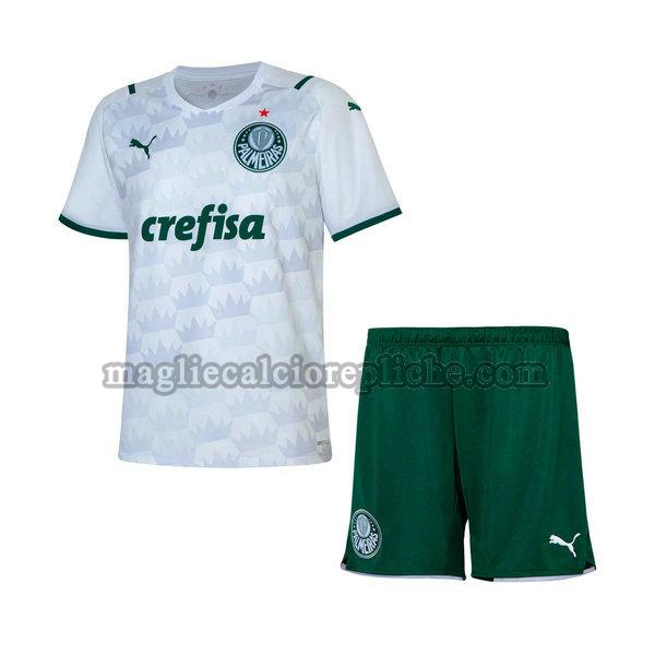 seconda maglie calcio bambino palmeiras 2021 2022 bianco