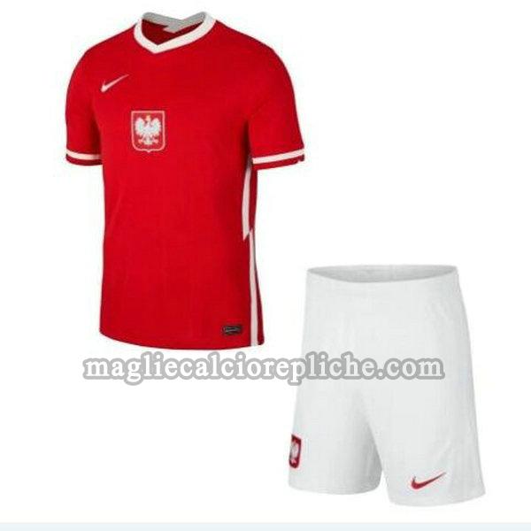 seconda maglie calcio bambino polonia 2021 2022 rosso