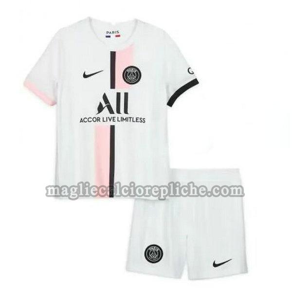 seconda maglie calcio bambino psg 2021 2022 bianco