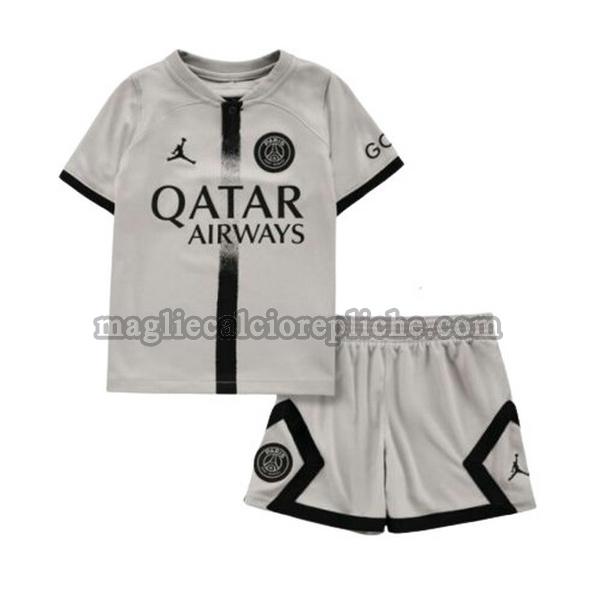 seconda maglie calcio bambino psg 2022 2023 grigio