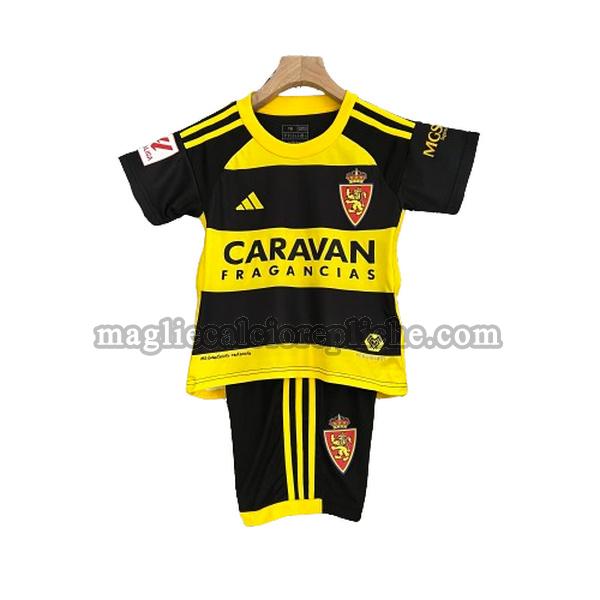 seconda maglie calcio bambino real zaragoza 2023 2024 nero giallo