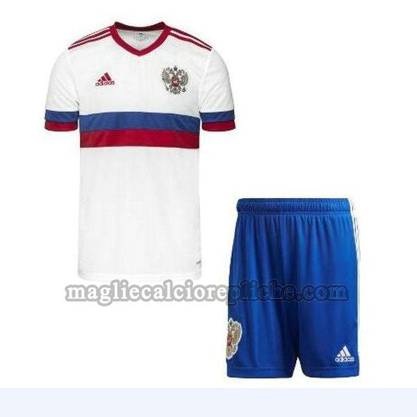 seconda maglie calcio bambino russia 2021 2022 bianca