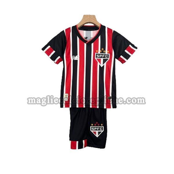 seconda maglie calcio bambino san paolo 2024 2025 rosso nero