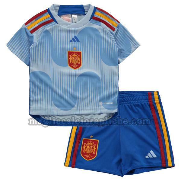 seconda maglie calcio bambino spagna 2022 blu