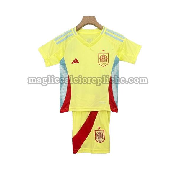 seconda maglie calcio bambino spagna 2024 giallo