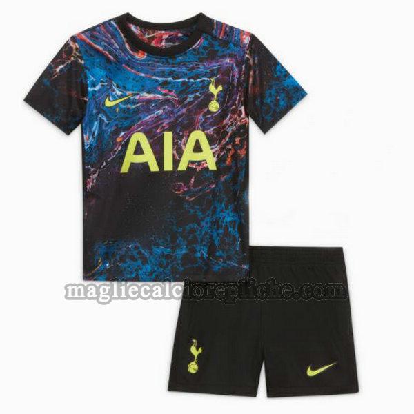 seconda maglie calcio bambino tottenham hotspur 2021 2022 nero blu