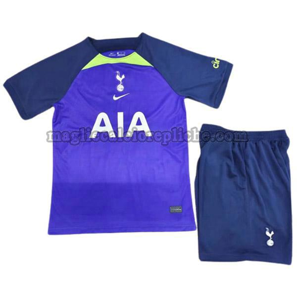 seconda maglie calcio bambino tottenham hotspur 2022 2023 blu