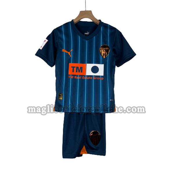 seconda maglie calcio bambino valencia 2023 2024 blu