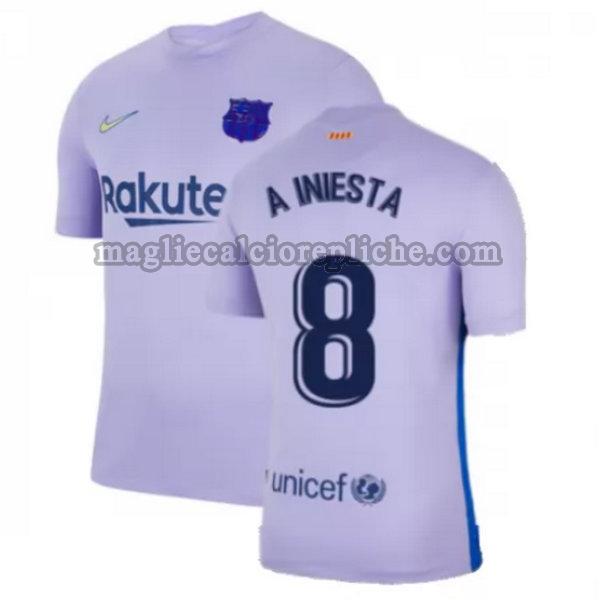 seconda maglie calcio barcellona 2021 2022 a iniesta 8 giallo