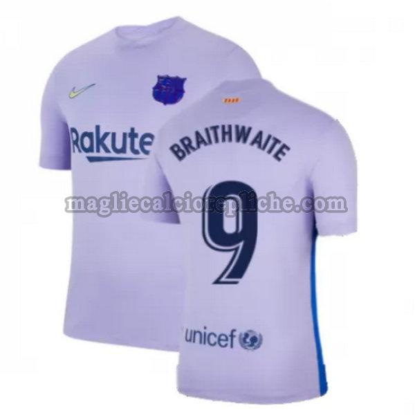 seconda maglie calcio barcellona 2021 2022 braithwaite 9 giallo