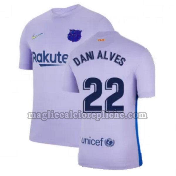 seconda maglie calcio barcellona 2021 2022 dani alves 22 giallo