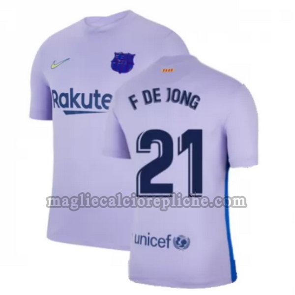 seconda maglie calcio barcellona 2021 2022 f de jong 21 giallo