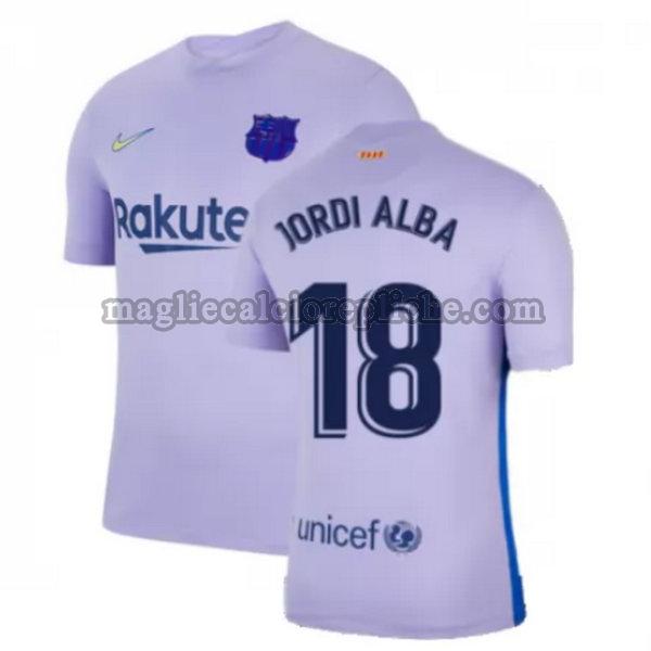 seconda maglie calcio barcellona 2021 2022 jordi alba 18 giallo