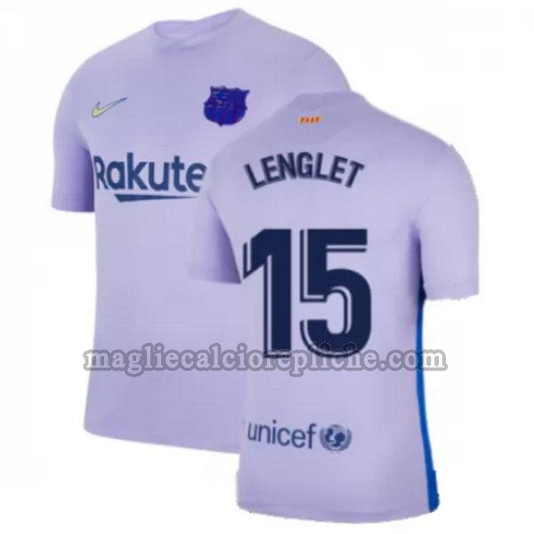 seconda maglie calcio barcellona 2021 2022 lenglet 15 giallo